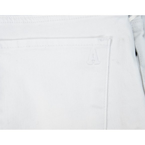 Munich White Skinny Racer Stripe Mid Rise Jeans 24 - Picture 3 of 9